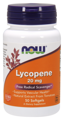 Лікопін / Lycopene 20 mg 50 softgels Now Foods USA