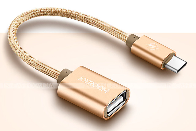 Кабель JOYROOM OTG USB 2.0 – USB Type-C Gold