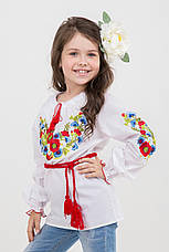 Незвичайна вишита блуза для дівчинки, фото 3