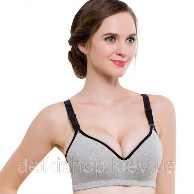 Бюстгальтер для годування 528 сірий DS, розмір 75C, фото 1