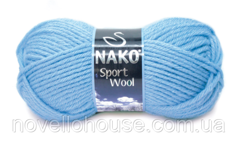 Nako SPORT WOOL ( Спорт Вул ) № 271 синя фіалка (Вовняна пряжа з акрилом, нитки для в'язання)