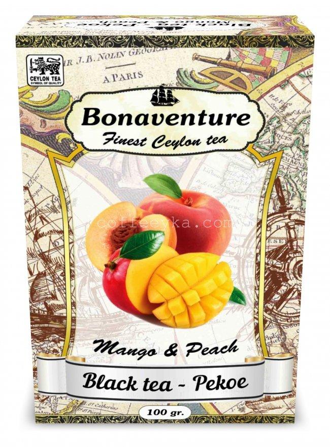 Чай чорний Bonaventure "Mango&Peach" Персик Манго 100 г