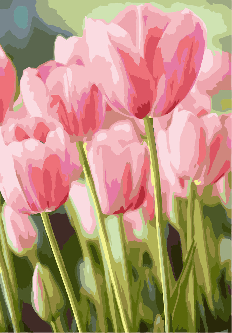 Розмальовка за номерами Ідейка Весняні тюльпани (KHO2069) 40 х 50 см (без коробки)