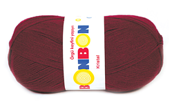 Nako BONBON KRISTAL (Бонбон Кристал) № 98220 бордо (Пряжа 100% акрил, нитки для в'язання)