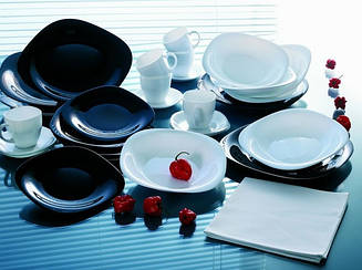 Сервіз столовий Luminarc Carine White&Black 30 пр. N1500(Дві коробки)