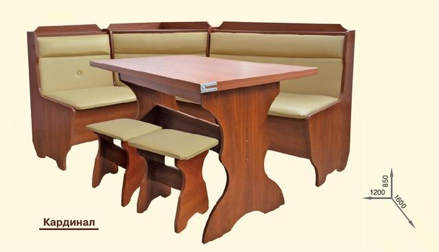 Кухонный уголок Кардинал (размеры)