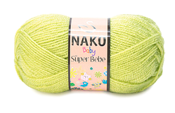 Nako BABY SUPER BEBE (Бейбі супер бебе) № 5819 фісташка ( Пряжа 100% акрил, нитки для в'язання)