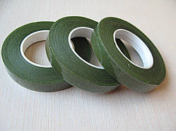Тейп стрічка темно-темно зелена (флористична стрічка) 12 мм