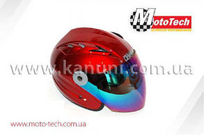 Шолом HF-210 (відкрите/тоноване скло) червоне MotoTech