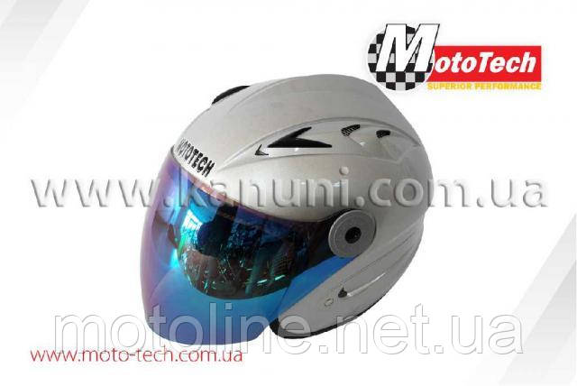 Шолом HF-210 (відкрите/тоноване скло) сірий MotoTech