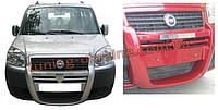 Спідниця на передній бампер вузька під фарбування на Fiat Doblo 2006-2009