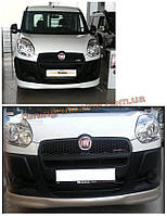 Спідниця на передній бампер вузька під фарбування на Fiat Doblo 2010-2014