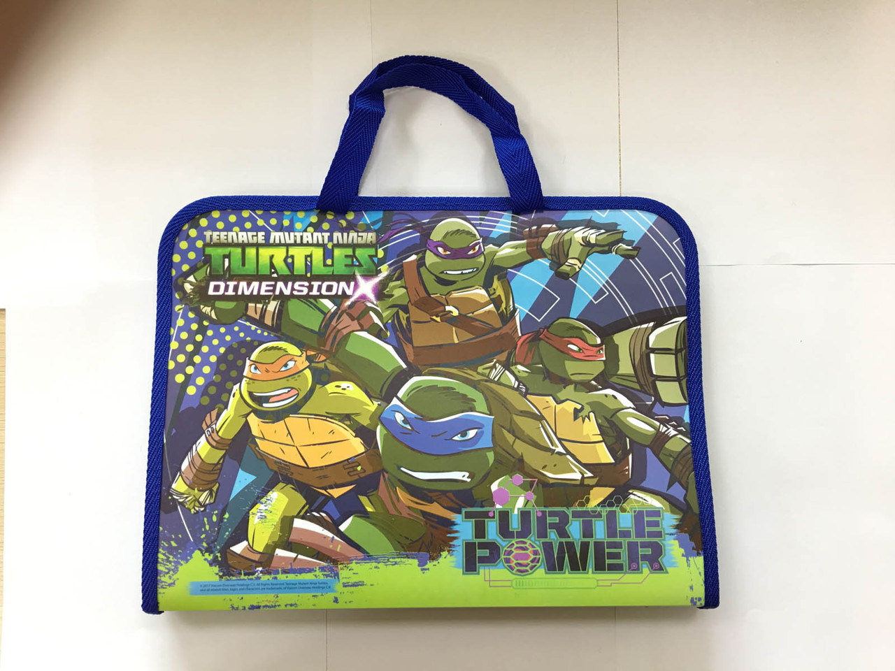 491182 Папка-портфель на молнии с тканевыми ручками "Ninja Turtles"