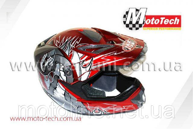 Шолом HF 117 червоний MotoTech
