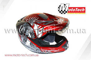 Шолом HF 117 червоний MotoTech