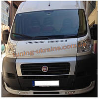 Спідниця на передній бампер LED під фарбування на Fiat Ducato 2006-2014