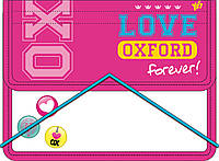491116 Папка для тетрадей пласт, на резинке В5 "Oxford" розовый