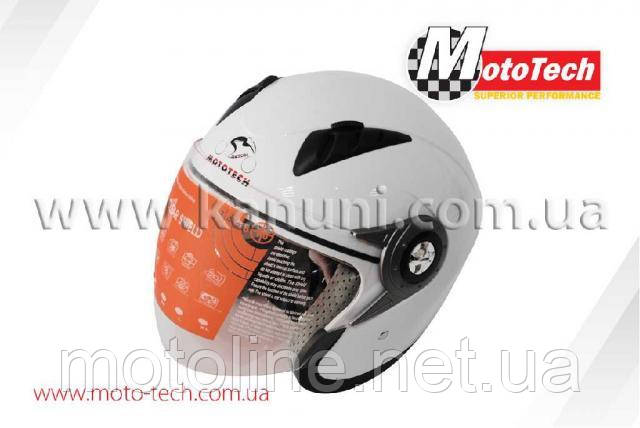Шолом WLT-202 (відкрите біле скло) білий MotoTech, фото 1