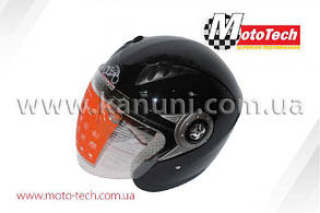 Шолом WLT-202 (відкрите біле скло) чорний MotoTech