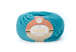 Nako PURE WOOL PLUS (Пур Вул Плюс) № 6404 бірюзовий (Вовняна пряжа, нитки для вязання)
