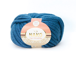 Nako PURE WOOL PLUS (Пур Вул Плюс) № 10093 джинс (Вовняна пряжа, нитки для вязання)