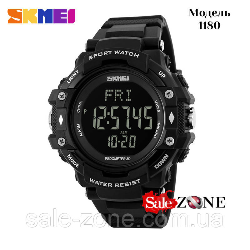 Мужские спортивные часы Skmei 1180 Черные - фото 2 - id-p553286640