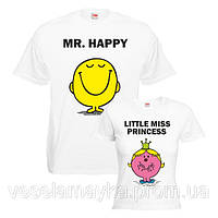 Парная футболка "Mr. Happy Miss Princess "