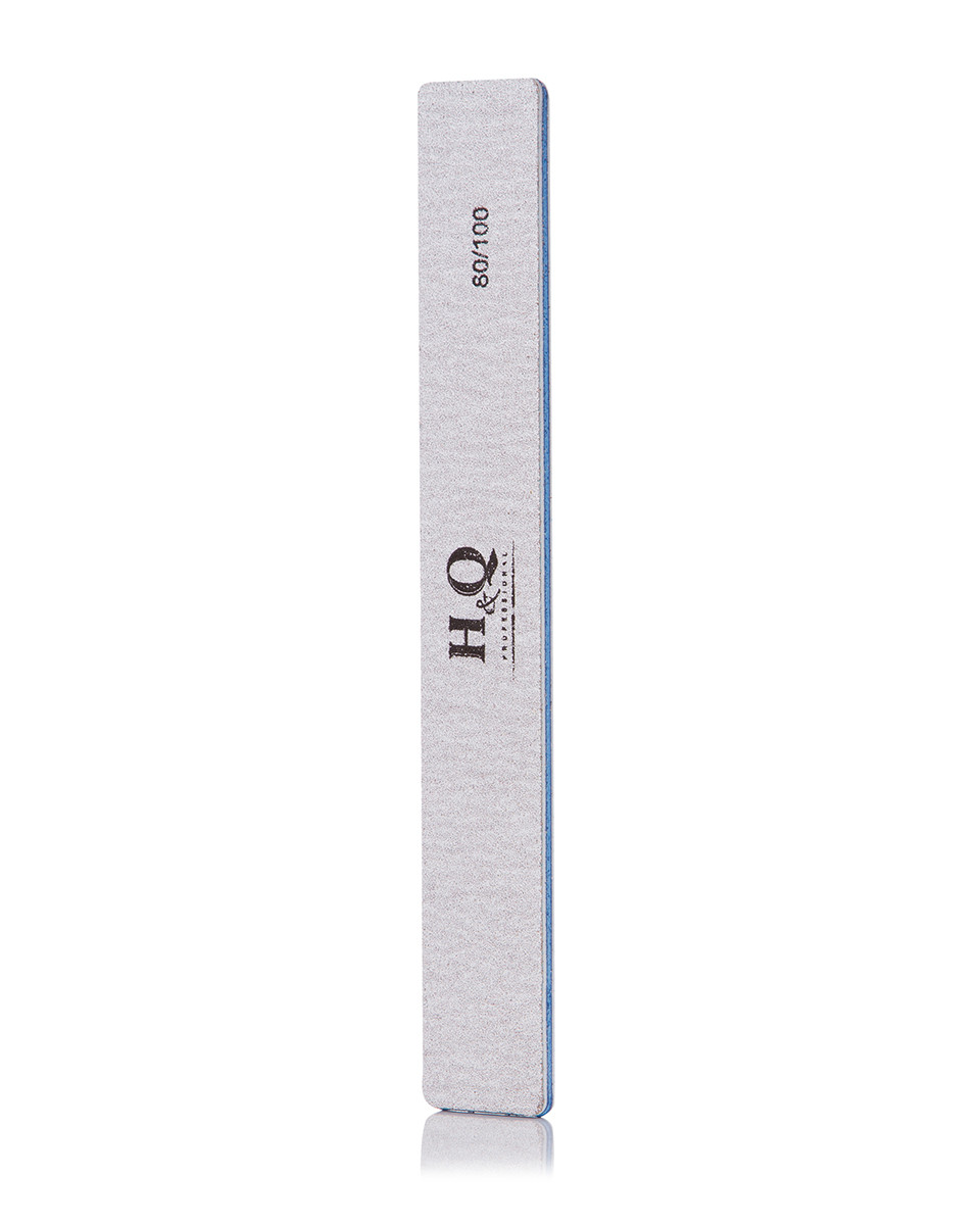 Пилка для нігтів H&Q 80 /100 пряма широка