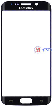 Корпусне скло Samsung G925F Galaxy S6 Edge синє, фото 2