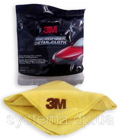 3M 39016 Серветка микрофибровая Microfiber Detail Cloth Clip Strip жовта, 32 мм х 36 мм