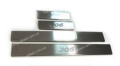 Накладки на пороги Peugeot 206 (накладки порогів Пежо 206)