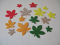 Осіннє листя каштана з фетру.