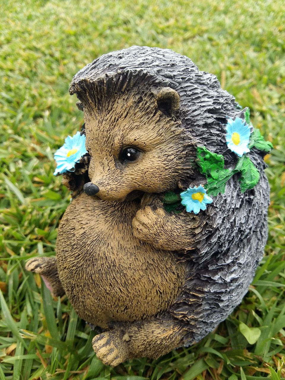 Садова фігура "Їжачок з квіточками" H-13см