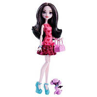 Лялька Монстер Хай Дракулаура з собачкою (Monster High Ghoul's Beast Pet Draculaura Doll)