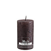 Свічка декоративна циліндр 60х70мм рустик темно коричнева