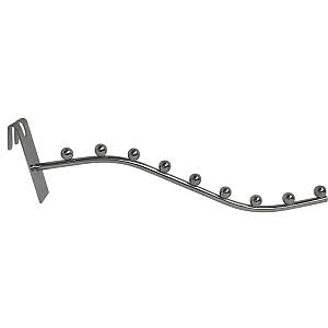 Кронштейн (флейта) на сітку для одягу 31 см 9 кульок