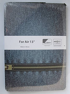 Чохол-накладка для Macbook Air 13" пластик джинс із чорним #