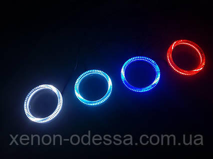 Світлодіодні Ангельські Окочі Crystal Eyes 3.0" 95 мм / 100 мм СІЄДАННЯ, фото 1
