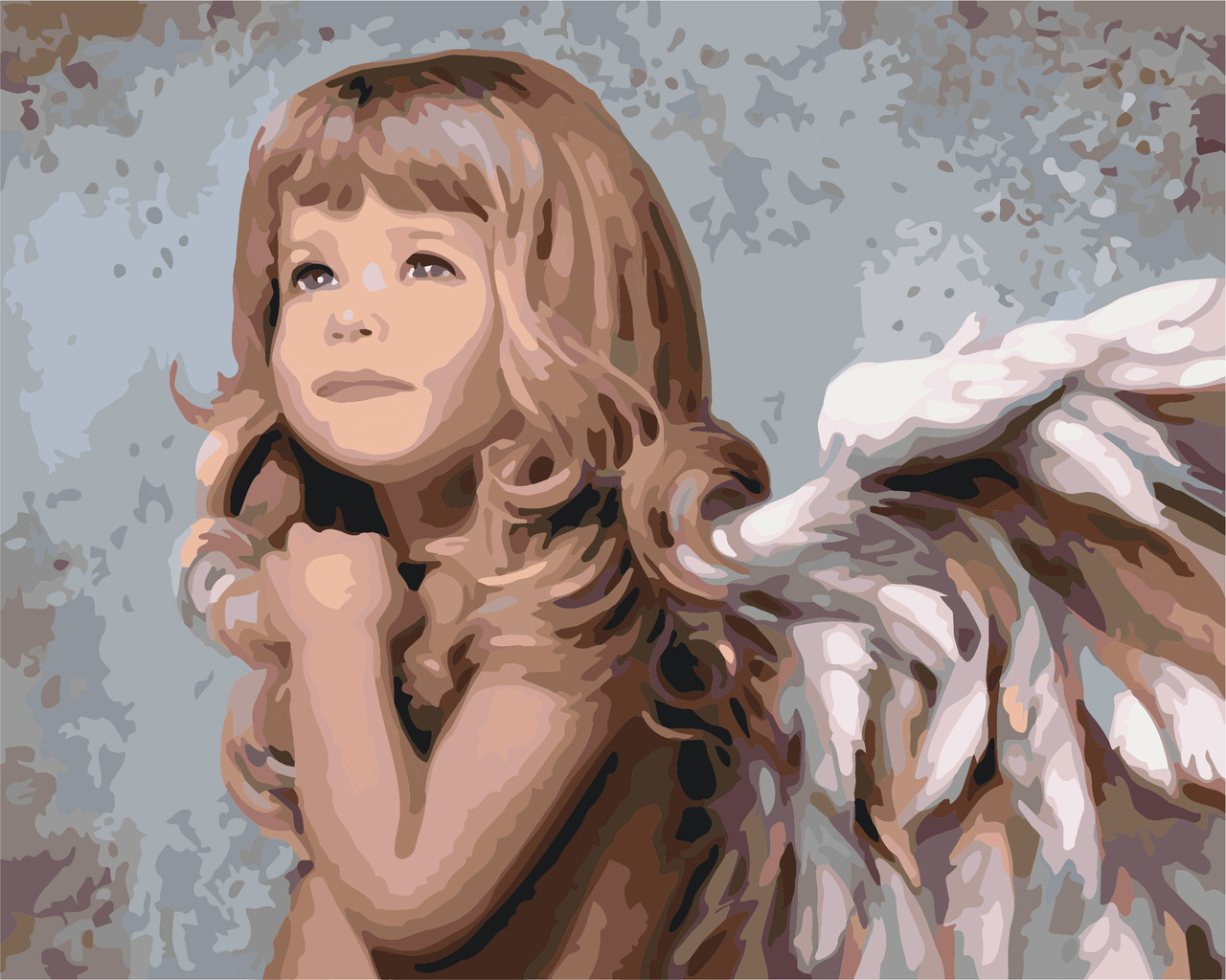 Картина за номерами Ідейка Мій милий ангел (KHO2309) 40 х 50 см (без коробки)