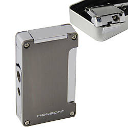 Подарункова запальничка Ronson (Dark Gray) Window Jet Flame ZR130113