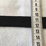 Стрічка киперна чорна, ширина 2 см, фото 2