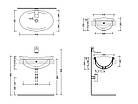 Італійський врізний умивальник 750x450x280 Flaminia IO4275, фото 2