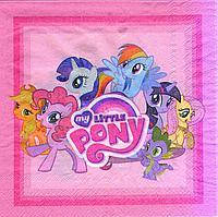 Серветки паперові "Little Pony". в уп: 10шт..