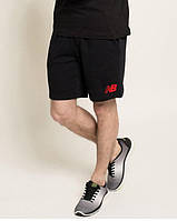 Летние мужские спортивные шорты Нью Беланс, шорты New Balance трикотажные, S черные