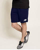 Летние мужские спортивные шорты Нью Беланс, шорты New Balance трикотажные, S синие