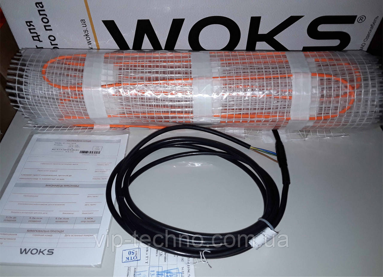 Теплый пол электрический Нагревательные маты WoksMat 160 (3,50 м2) 560 Вт - фото 5 - id-p525853944