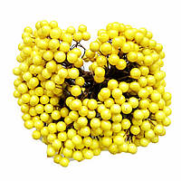 Декоративные ягоды желтые, 8 мм, 500 шт
