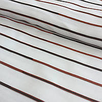 Костюмна тканина з опуклою коричневою смужкою, ширина 140 см, Італія