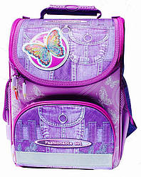 Ранець ортопедичний короб TIGER 2017 Jeans butterfly 1728N