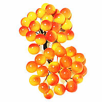 Декоративные ягоды желто-красные, 12 мм, 40 шт